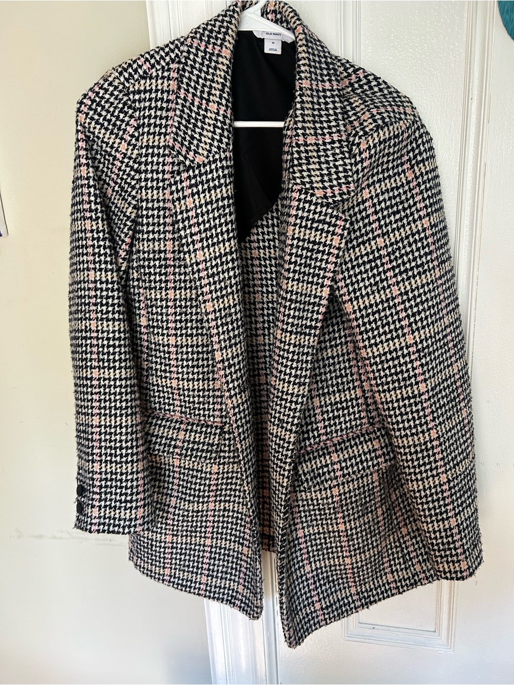 Old Navy Multi Colored Houndstooth Blazer medium